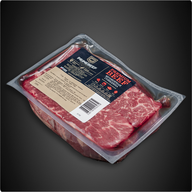 Стейк Денвер (Denver) из мраморной говядины | Мясо ангуса, кукурузный откорм 180 дней. Купить с доставкой по Москве