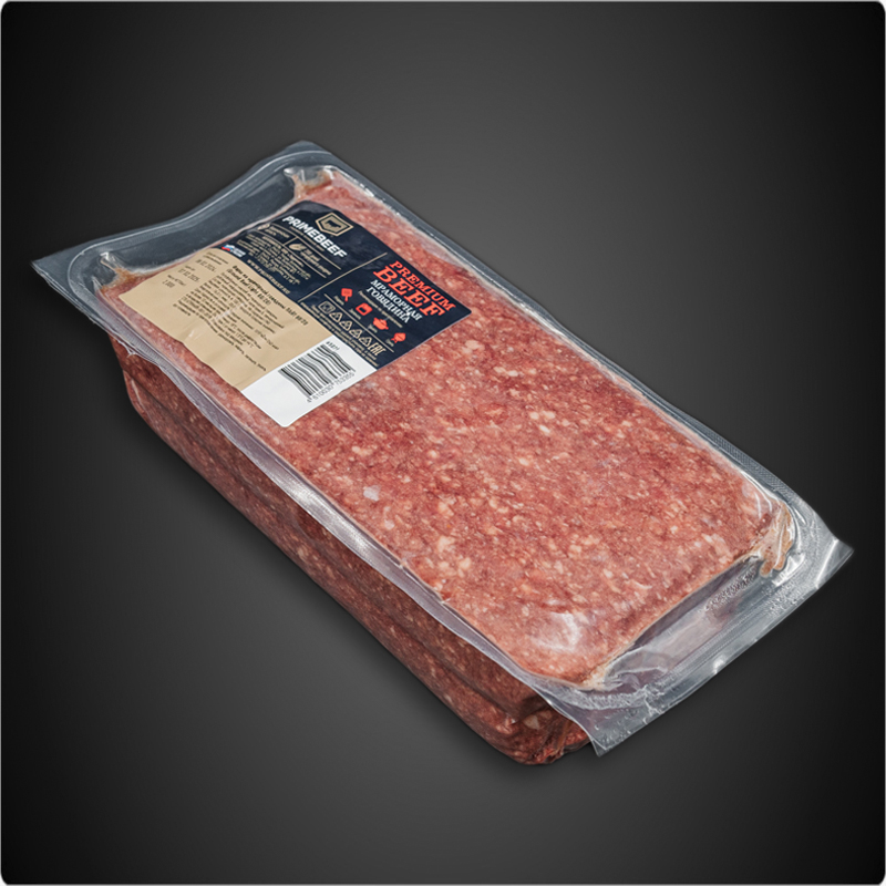 Замороженный фарш Праймбиф | Minced meat | Кукурузный откорм 180 дней | Купить замороженный  фарш из мраморной говядины с доставкой по Москве.